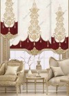 Roller Blind Motifed Digital Printed D. Red - Gold